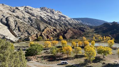 Split Mountain boat ramp and campground on the Green River