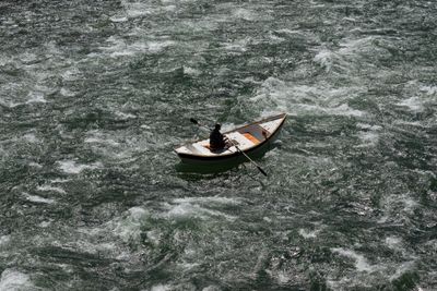 The Red Creek Rapid wave train at full release, water shapes that only exist at this flow.